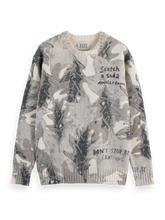 SCOTCH AND SODA Printed Dropped Shoulder Pullover - Gravity NYC